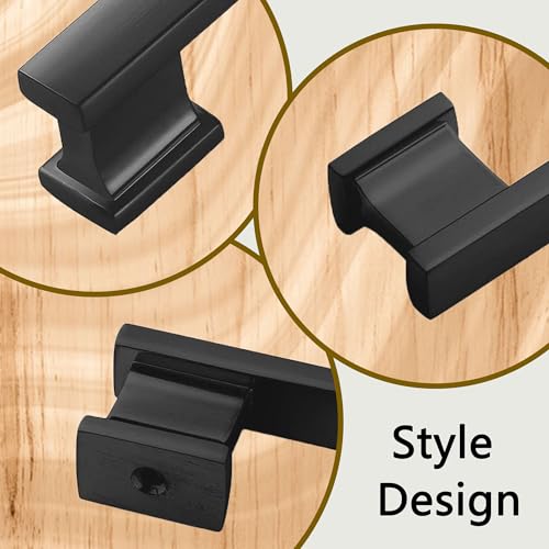 10 Pack 4-3/4 Inch Length|3-3/4 Inch(96mm) Hole Center Matte Black Kitchen Cabinet Handles, Cabinet Pulls Kitchen Cabinet Hardware, Cupboard Pulls, Drawer Handles - color: Matte Black, size: 3-3/4 inch Hole Center(96mm), style: 10 Pack Handle