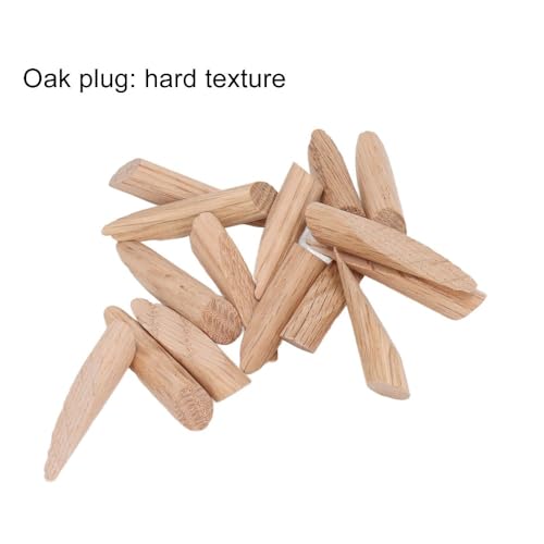 50Pcs 9.5mm Oak Wood Plugs - Solid Wood Pocket Hole Plugs Pine Stoppers for Woodworking, Dowel Caps with Smooth Finish