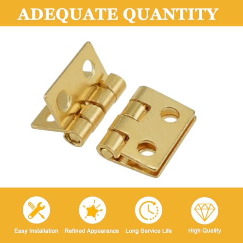 60Pcs Mini Hinges, 270 Degree Rotation Miniature Furniture Hardware