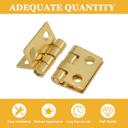 60Pcs Mini Hinges, 270 Degree Rotation Miniature Furniture Hardware