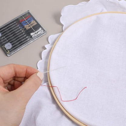 Bruislard 4 Boxes Quick Fix Sewing Kit Mini Needle and Thread kit Easy Pre Threaded for Hand Sewing Small Home Travel Sewings Box with Pin Button