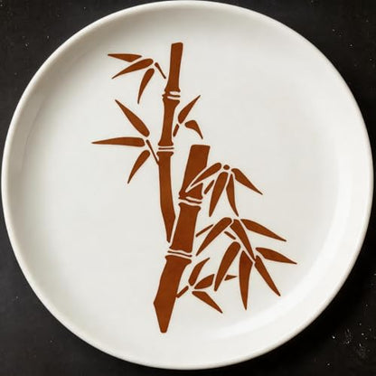 TIAMECH A4 Reusable Bamboo Stencil for Painting - style: Asian Bamboo Leaves