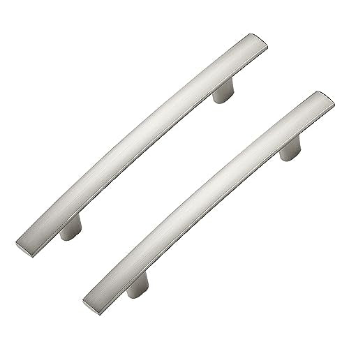 30 Pack Brushed Nickel Cabinet Handles, 3.75" Hole Center Curved Pulls - color: Brushed Nickel, size: 3.75" Hole Center