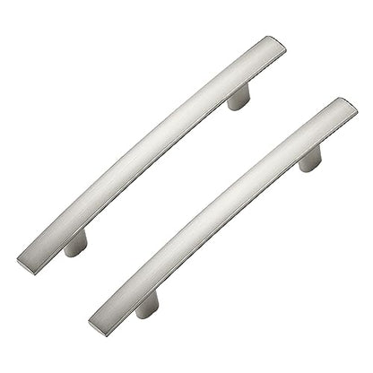 30 Pack Brushed Nickel Cabinet Handles, 3.75" Hole Center Curved Pulls - color: Brushed Nickel, size: 3.75" Hole Center