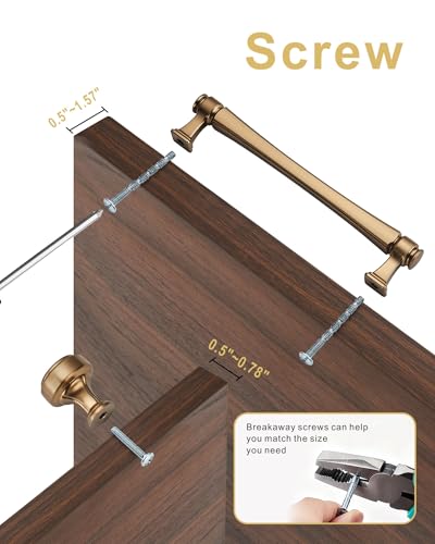 LIMUR 10 Pack 5 Inch (128mm) Hole Center Brushed Bronze Cabinet Pulls – Solid Zinc Alloy Kitchen Cabinet Handles, Drawer Pulls for Bathroom Vanity, Dresser & Wardrobe, M4 Screws Included - color: Brushed Bronze, size: 5"/128 MM Hole Center