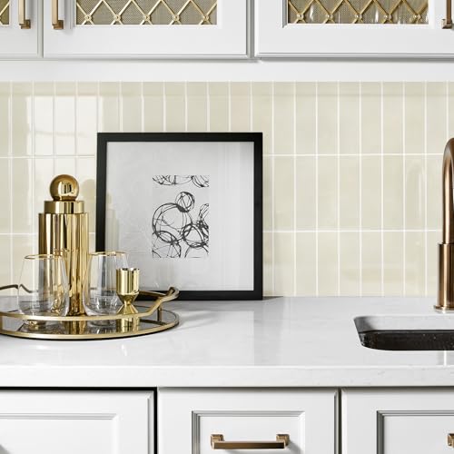 STICKGOO 10-Sheet Peel and Stick Backsplash Tile(Thicker Design) - color: Beige