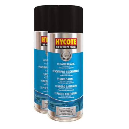 Hycote Fast Drying Aerosol Car Spray Paint, Satin Black, 13.5 Oz (Pack of 2) - color: Satin Black, size: 13.5 Ounce (Pack of 2)