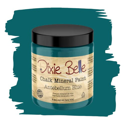 Dixie Belle Paint Company Chalk Mineral Paint - Antebellum Blue (8oz) - color: Antebellum, size: 8 Fl Oz (Pack of 1)