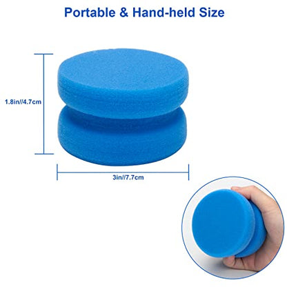 Boyistar Paint Sponge Applicator 3Pcs, Blue Detail Painting Sponge - color: Blue