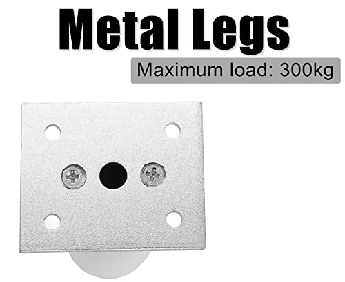 4-Pack Adjustable Aluminum Alloy Furniture Legs 4" Height Silver - color: Silver, size: 4 Inch