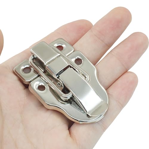 Retro Duckbilled Hasp Latch, Silver, 2 Pack - color: Silver