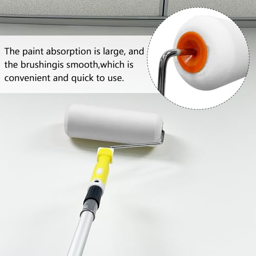 2 Pack Foam Paint Roller Covers, 9 Inch Paint Rollers with 2 Frame