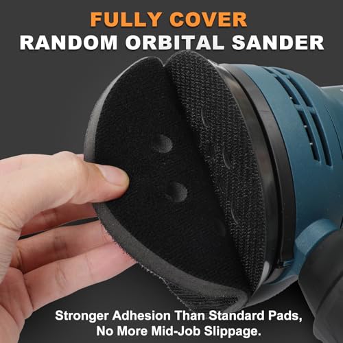 5-Inch 8-Hole Interface Pad:4 Pack Hook and Loop Foam Sanding Discs Backing Pads Replacement for Random Orbital Sander,Soft Density Sponge Round Cushion Buffer - style: 5" 8 Hole Interface Pad