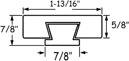 Wooden Drawer Slides 16 Inches Classic Wood Center Guide Track with Slide Glides (1 pcs) - size: 1 Piece