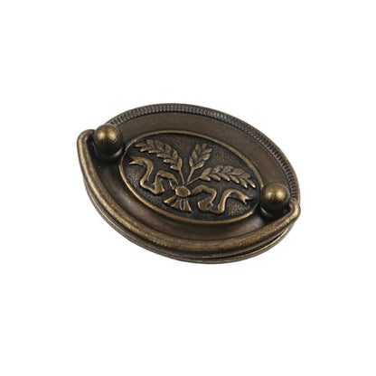 Crapyt 2 Pcs Antique Rind Drawer Pulls, Vintage Dresser Handles