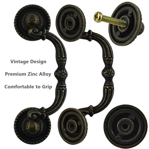 BDS-HOME 2pack 3" Bronze Vintage Pulls Handles