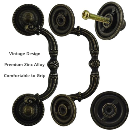 BDS-HOME 2pack 3" Bronze Vintage Pulls Handles