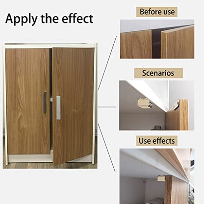 Cabinet Door Catch with Strong Magnetic, 1.2mm Thickness Furniture Latch 20 lbs, Gold (Pack of 8) - color: 8PCS-Gold