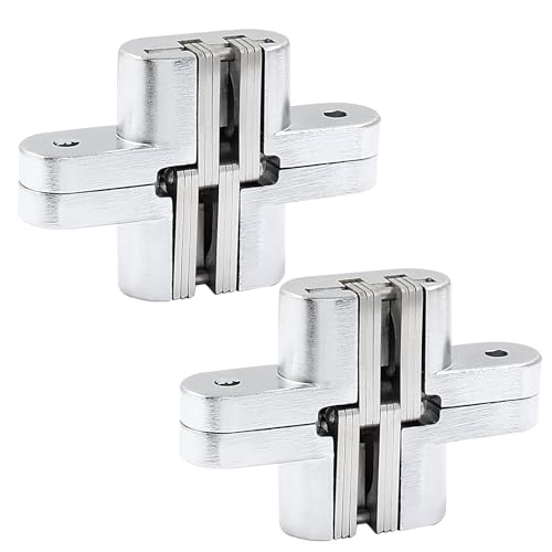 68.5 mm Hidden Hinge, Stainless Steel, 4pcs - size: 68.5 mm, 2 PCS