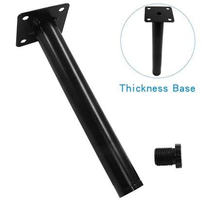 4 Pcs 8"/200mm Metal Furniture Legs, Black, Adjustable - size: 8 inches