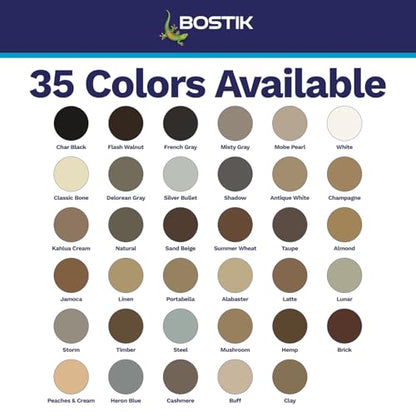 BOSTIK Pure Silicone Misty Gray 10.1oz Silicone Caulk & - 1 Cartridge - color: Misty Gray