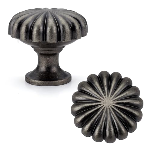 10 Pack Antique Nickel Cabinet Knobs, Vintage Cupboard Drawer Knobs Pulls - color: Antique Nickel