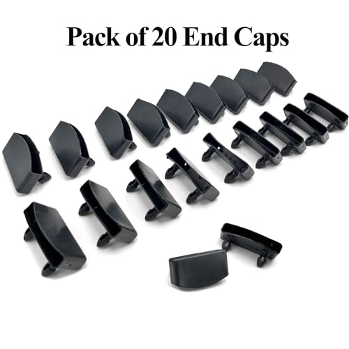 20pcs 54x9mm Black Replacement Bed Slat Plastic End Caps Holders for Holding Securing Wooden Slats Bed Base,Width 54mm x Height 9 mm (Inside Dimension) - size: End Caps 20 pcs