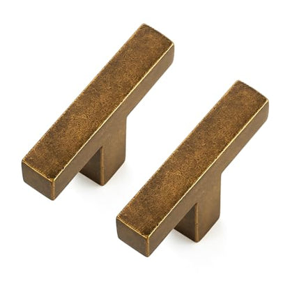 Ravinte Antique Brass Cabinet Handles Cabinet Pulls Single Hole 5 Pack - color: Antique Brass, size: Single Hole