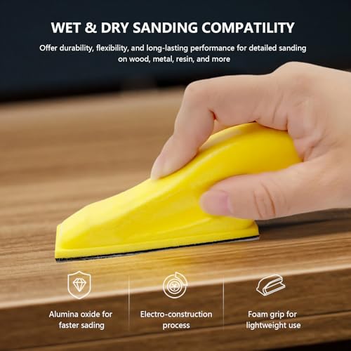 71Pcs Micro Detail Sanding Kit with Compact Hand Sander Block - style: 71Pcs Red