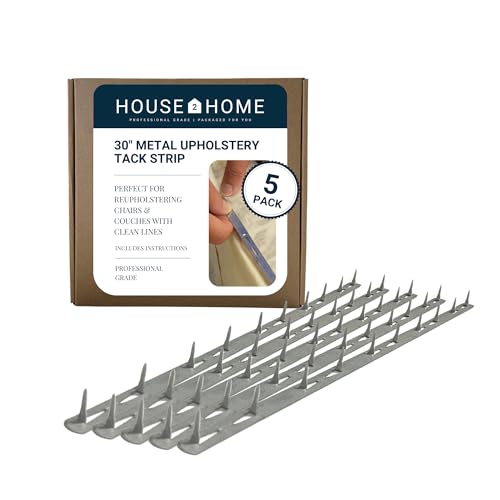 House2Home Upholstery Tack Strips for Furniture – Metal, 30" 5-Pack