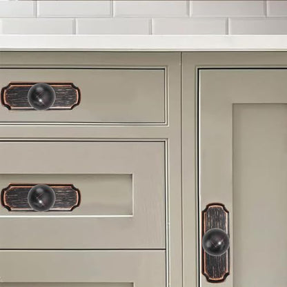 khtumeware 10-Pack Heavy Duty Solid Backplate for Cabinet Knobs Oil Rubbed Bronze Drawer Knobs with Backplate Suitable for Dresser and Kitchen Cabinet Hardware. - color: Oil Rubbed Bronze
