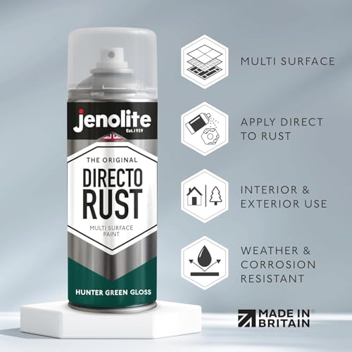 JENOLITE Directorust Gloss Finish Aerosol, Hunter Green 1x13.5oz - color: Hunter Green
