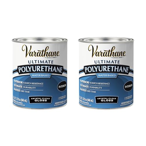 Varathane Water-Based Ultimate Gloss Polyurethane - color: Gloss, size: Quart (Pack of 2)
