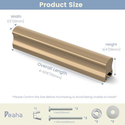 Peaha 10 Pack Adjustable Champagne Bronze Cabinet Pulls Overall Length 4" - color: Champagne Bronze, size: 1"-4"(25mm-102mm)