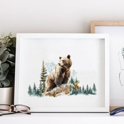 OLYCRAFT 3Pcs/Set Jungle Bear Rub on Transfers for Furniture and Crafts - style: Bears