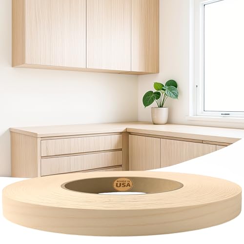 Edge Supply Birch 3/4 in x 25 ft Roll – Pre-Glued Iron On Wood Veneer Tape – Wood Veneer Edge Banding Tape with Hot Melt Adhesive, Smooth Sanded Finish Ideal for Furniture & DIY, Made in USA - color: Birch, size: 3/4 in x 25 ft
