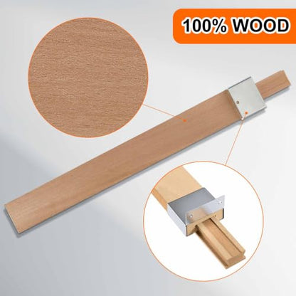 Maitys 4 Pcs Wooden Drawer Slide, 14 Inch Wood Bottom Mount Guide Track - size: 14 Inch