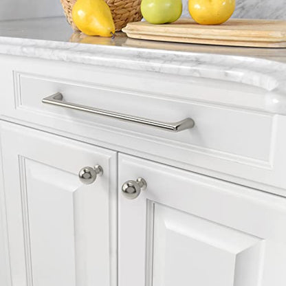 Amerdeco 10 Pack Brushed Satin Nickel Cabinet Pulls 7.5 Inch(192MM) Hole Centers Kitchen Cabinet Handles Hardware Kitchen Handles for Cabinets Cupboard Handles Drawer Pulls ZH0041 - color: Brushed Satin Nickel, size: 7.5" hole center