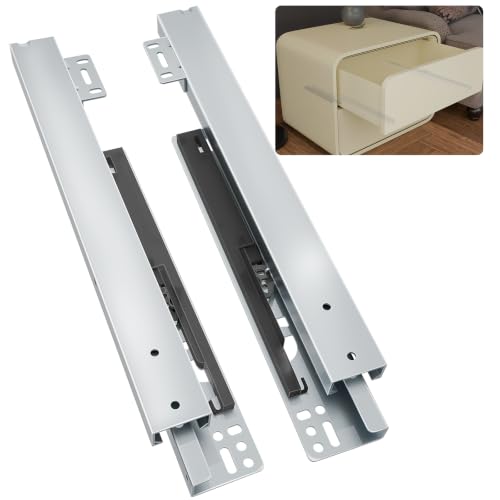 24 Inch Bottom Mount Soft Close Drawer Slides, 88 lbs Capacity - size: 24 Inch