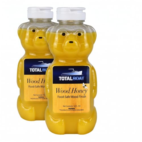 TotalBoat Wood Honey Food Safe Wood Finish - Wood Oil for Cutting Boards & Butcher Blocks (16 oz) (Pack of 2) - size: 16 Ounces (Pack of 2)