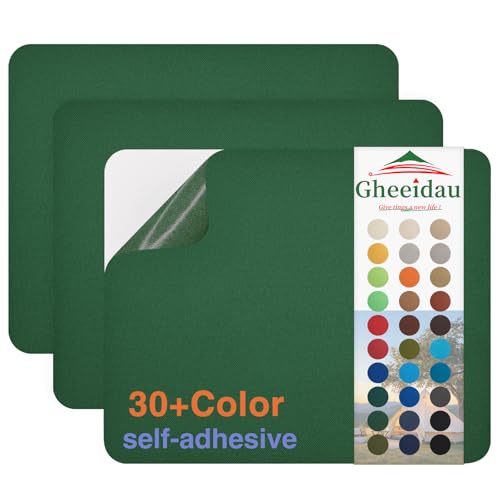 Gheeidau Canvas Repair Patch 9×11 Inch 3Pcs Waterproof Self-Adhesive Fabric Repair Patch for Tents,Boat Cover,Pop Up Canopy,Patio,Bags,Car Seats,Sofas,Furniture Cover(Bottle Green) - color: Bottle Green
