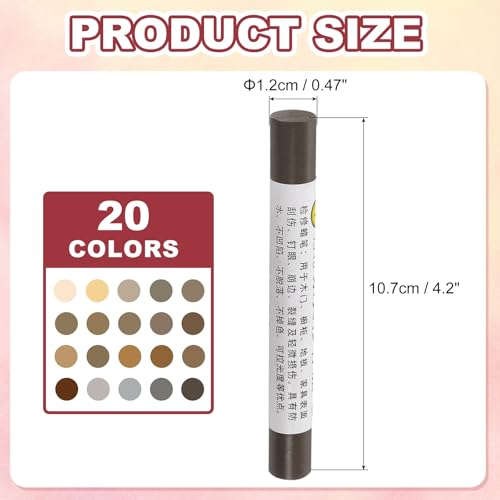 20 Pcs Wood Filler Sticks Wood Repair Wax Crayons Wood Series - color: Wood Series
