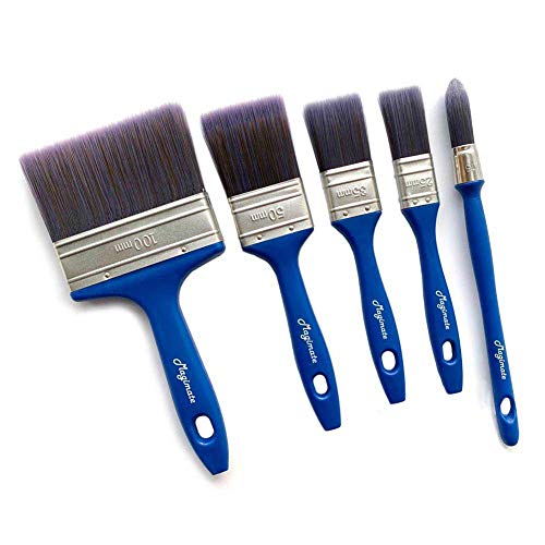 Magimate Paint Brush Set, Large Flat & Small Trim Variety Brushes Pack