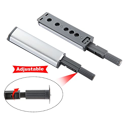 20 Pack Magnetic Push Latches for Cabinet, Push to Open Door Latch - Heavy Duty Push Release Catches Kitchen Drawer Pop Out Latch, Gray