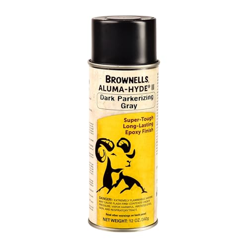 Brownells Aluma-Hyde II Epoxy Based Firearm Finish Spray Coating Protection Paint, Aerosol Can, 12 oz. (340g) Dark Parkerizing Gray - color: Dark Parkerizing Gray