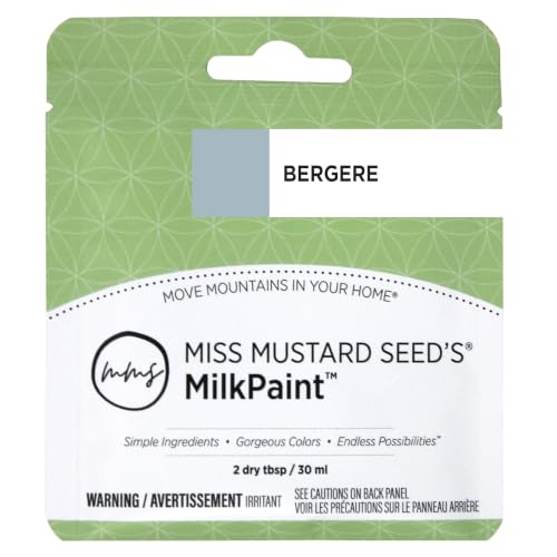 Miss Mustard Seed's Milk Paint for Furniture, Cabinets & Wood, Bergere, Sample - color: Bergere, size: 1 Ounce (Pack of 1)