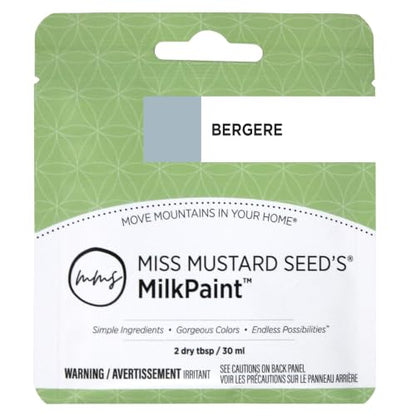 Miss Mustard Seed's Milk Paint for Furniture, Cabinets & Wood, Bergere, Sample - color: Bergere, size: 1 Ounce (Pack of 1)