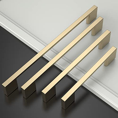 Amerdeco 10 Pack Brushed Brass Cabinet Pulls 3-3/4 Inch(96MM) Hole Centers Kitchen Cabinet Handles Cabinet Hardware Kitchen Handles for Cabinets Cupboard Handles Drawer Pulls ZH0006-2008… - color: Brushed Brass, size: 3.75" hole center