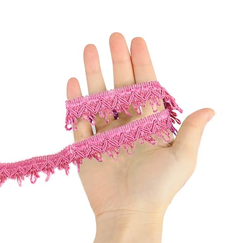 10 Yard Braid Trim 0.98" Wide Basic Fabric Gimp-Pink - color: pink