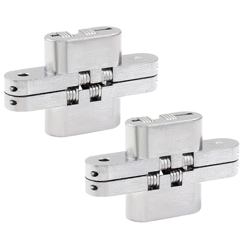 60 mm Hidden Hinge, Stainless Steel, 2pcs - size: 60.0 mm, 2 PCS